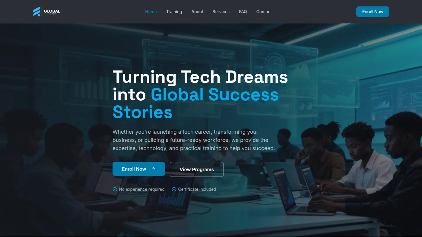 Global Impact Technology website preview